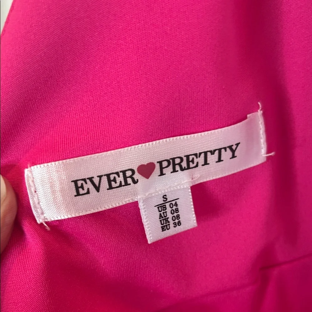 Ever Pretty Fuchsia Deep V-Neck Maxi Dress size S - Picture 6 of 8